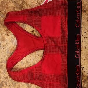 Calvin Klein NEW Unlined Plaid Bralette. NEW with TAGS!